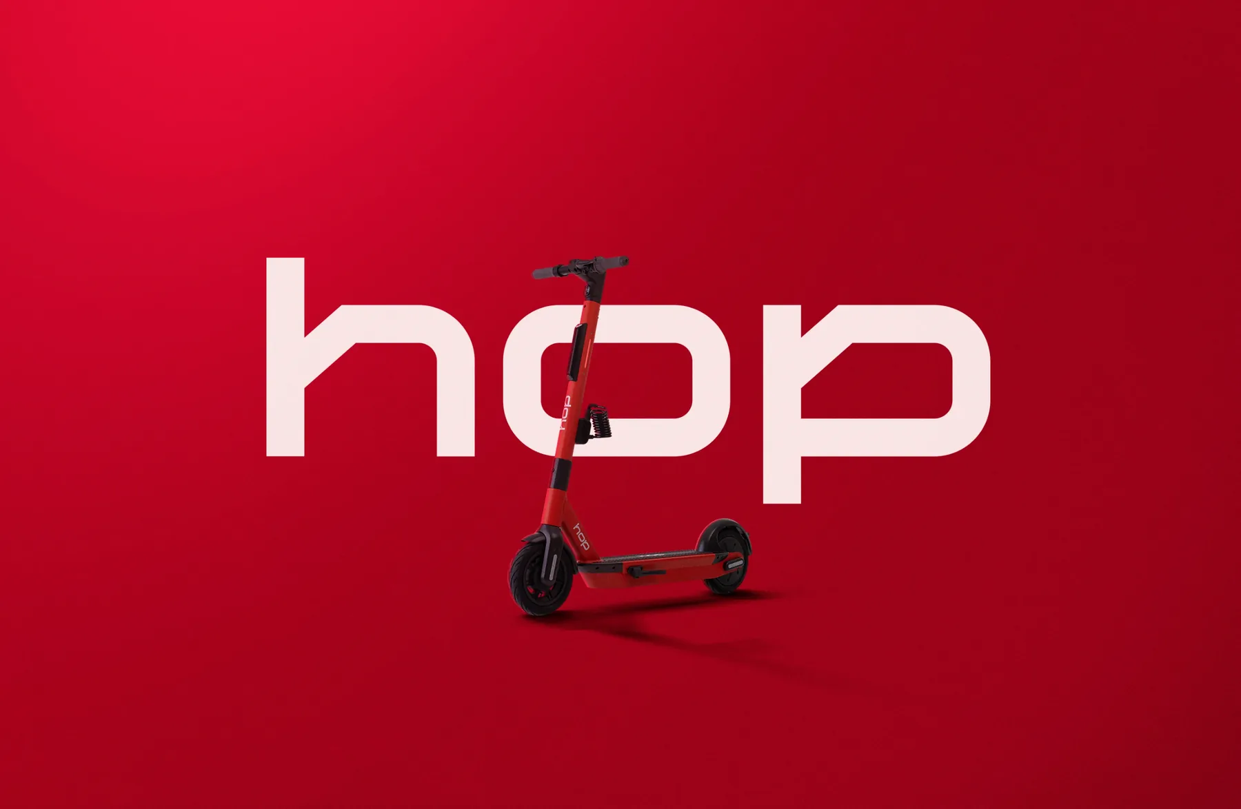 hop — the red shared e-scooter beneath the hop wordmark