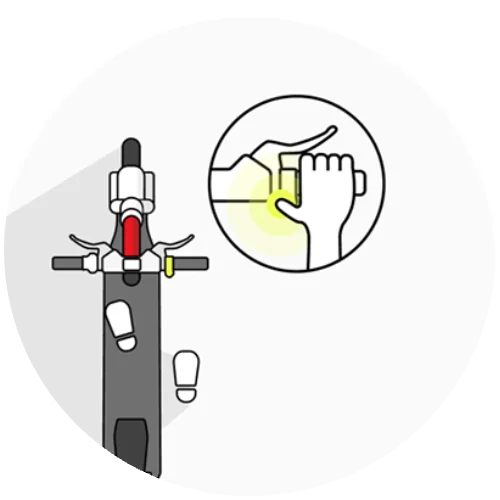 The throttle control, close up
